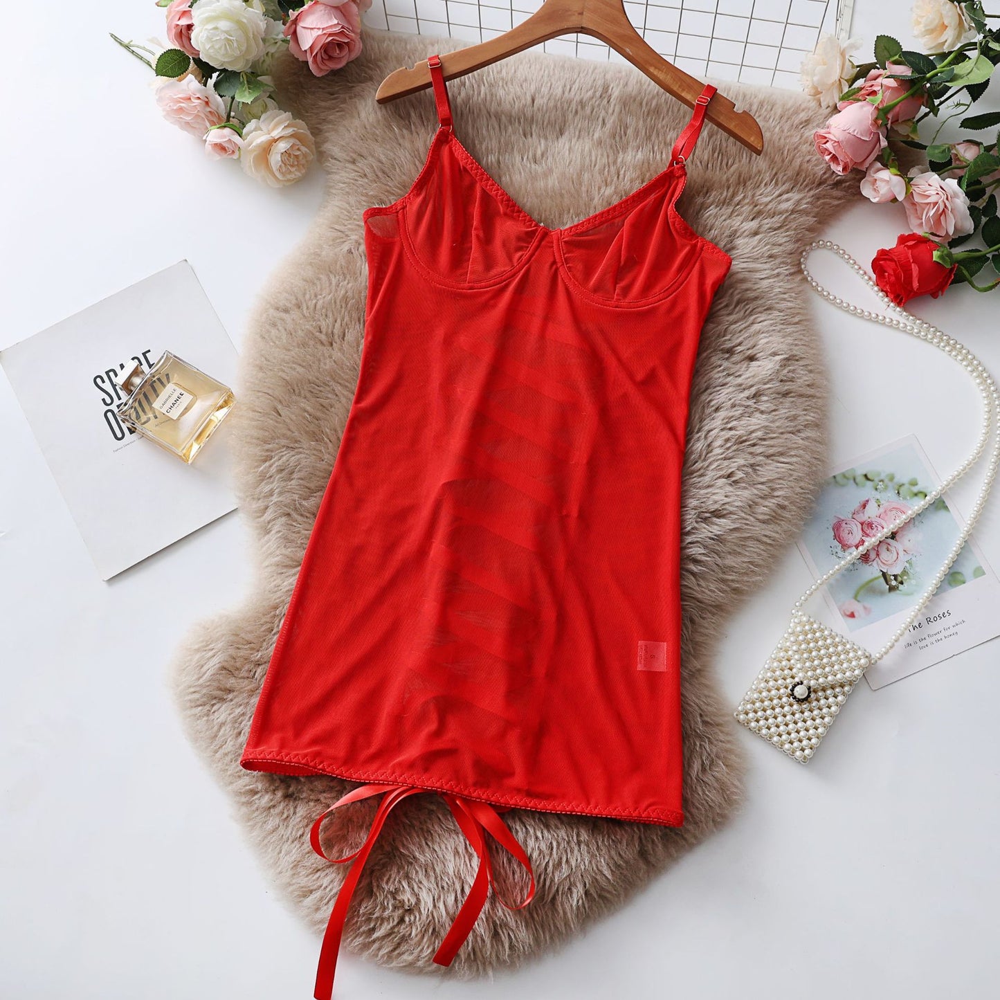 Sexy Transparent Lace Polyester Fiber Jumpsuit Lingerie