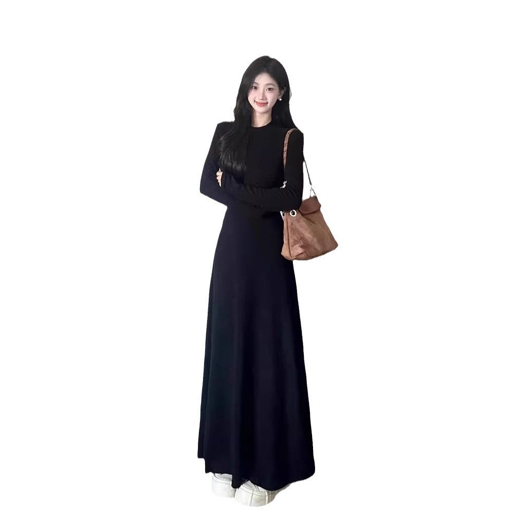 Korean Style Atmosphere Wear Black Dress