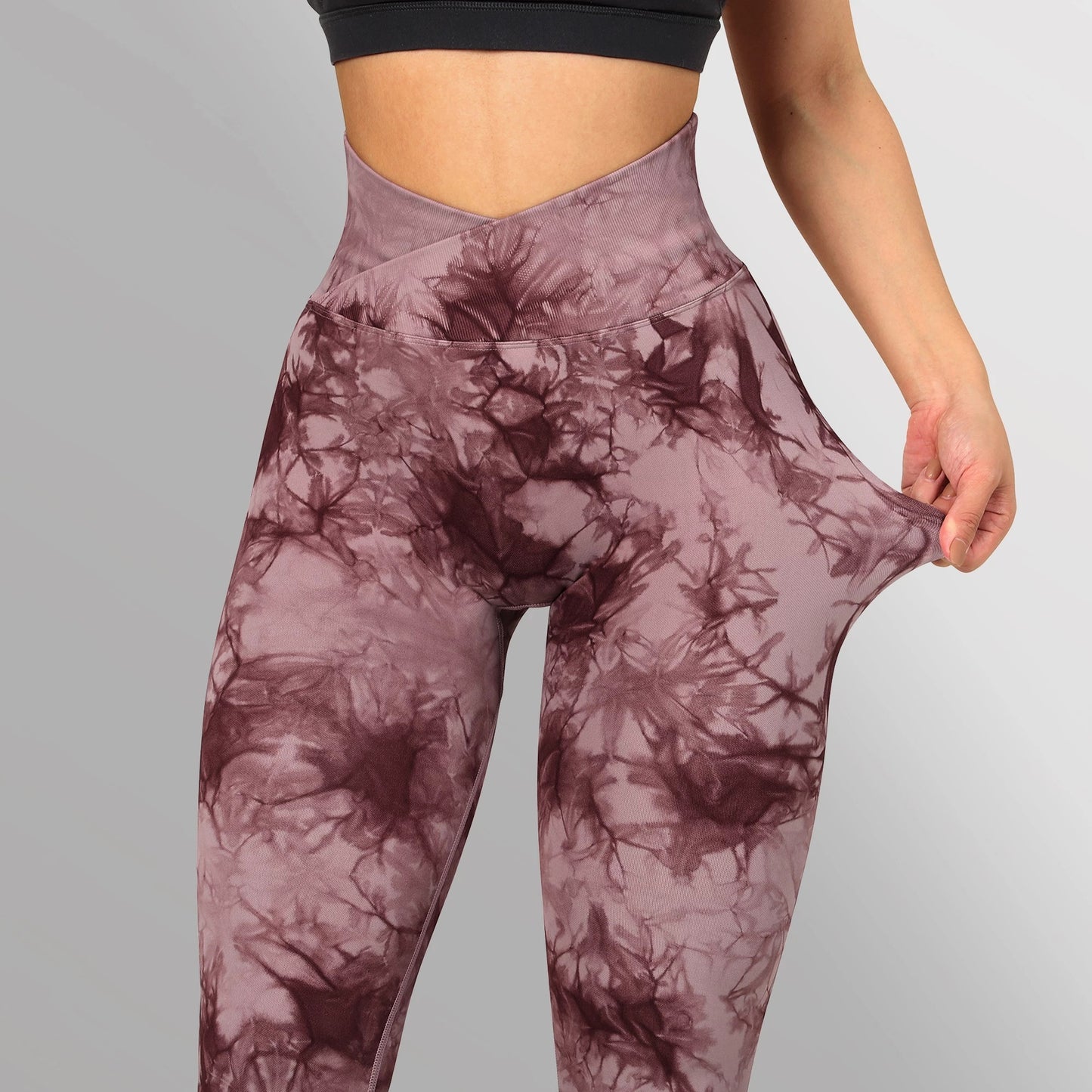 Tie-Dye Seamless Scrunch Leggings – Bold Prints, Sculpted Fit Yoga Pants Push Up Sport Fitness Running Gym Leggings