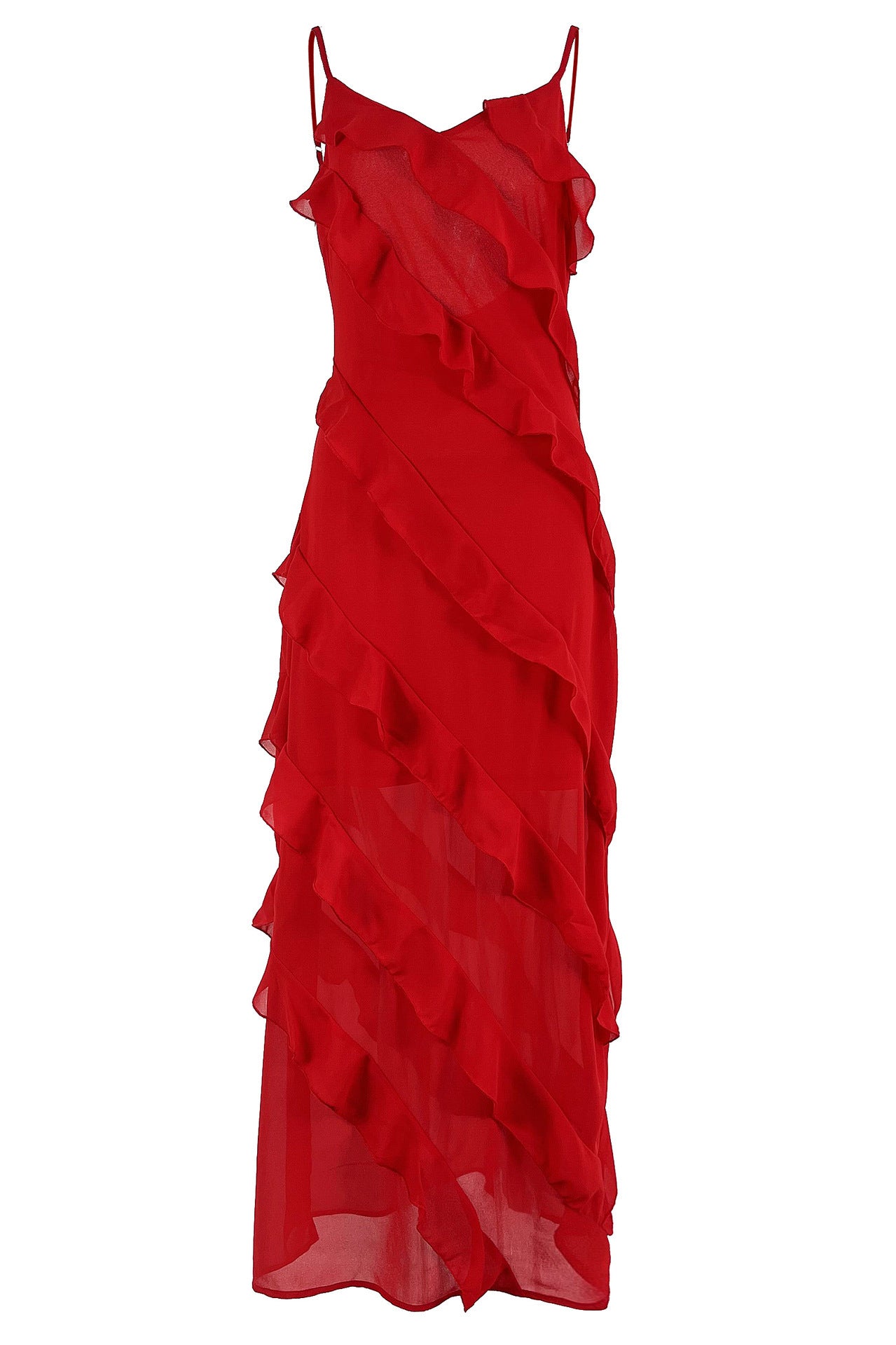 Chiffon Long With Suspender Elegant Party Wear Dress For Women's