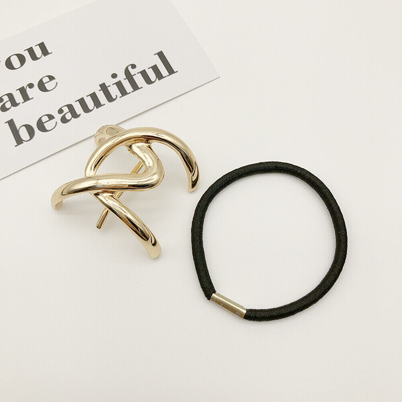 Modern Geometric Hair Clip / Hair Tie Set Ponytail Hair Hook Alloy Simple Stylish Hair Accessories