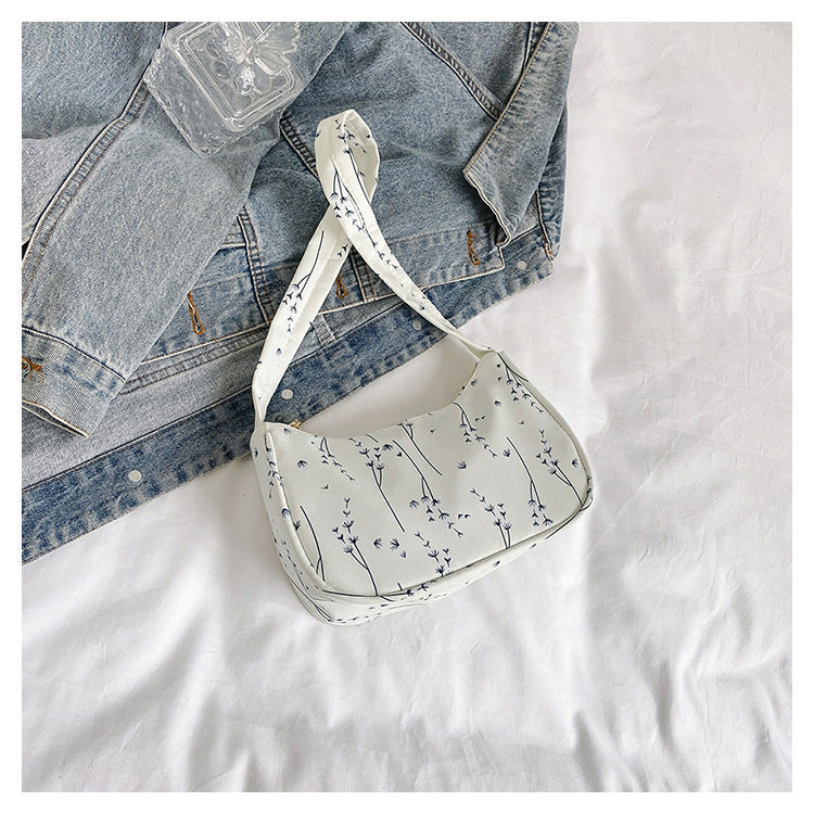 Blossom Mini Shoulder Bags – Soft Pastel Florals with a Touch of Whimsy Simple Nylon Bag Women's Fashion Shoulder Bag