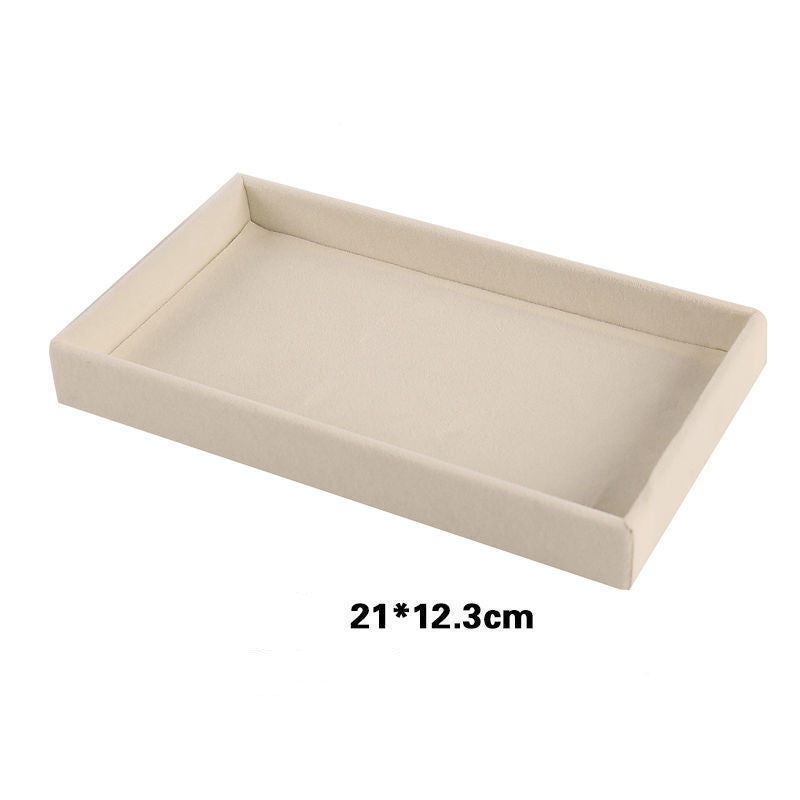 Home Large Capacity Flannel Jewelry Box With Earrings Nails Hand Accessories