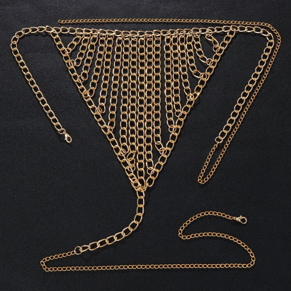 Punk Gothic Minimalist T-back Bikini Chain
