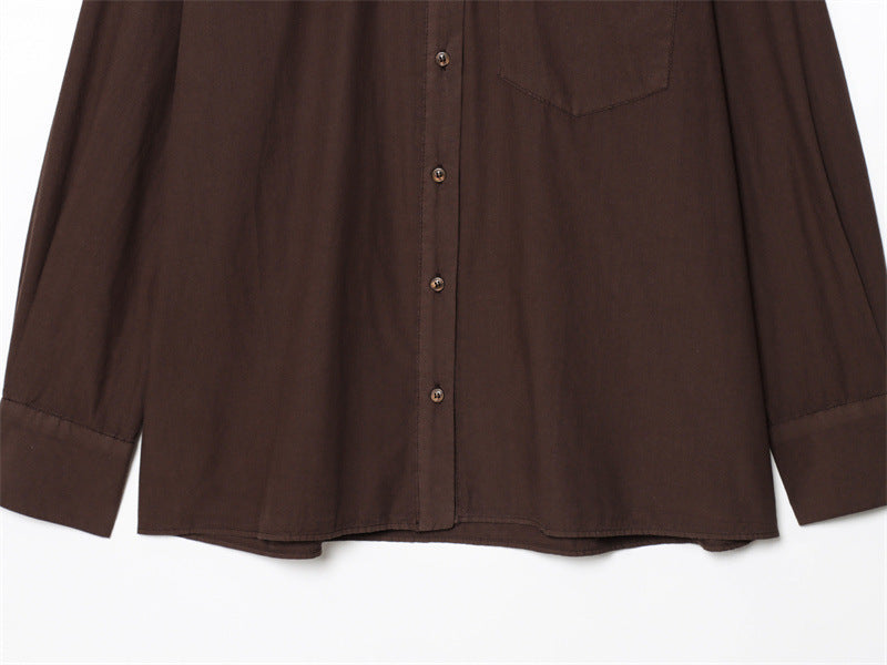 Elegant Pocket Poplin Shirt And Trouser For Women's