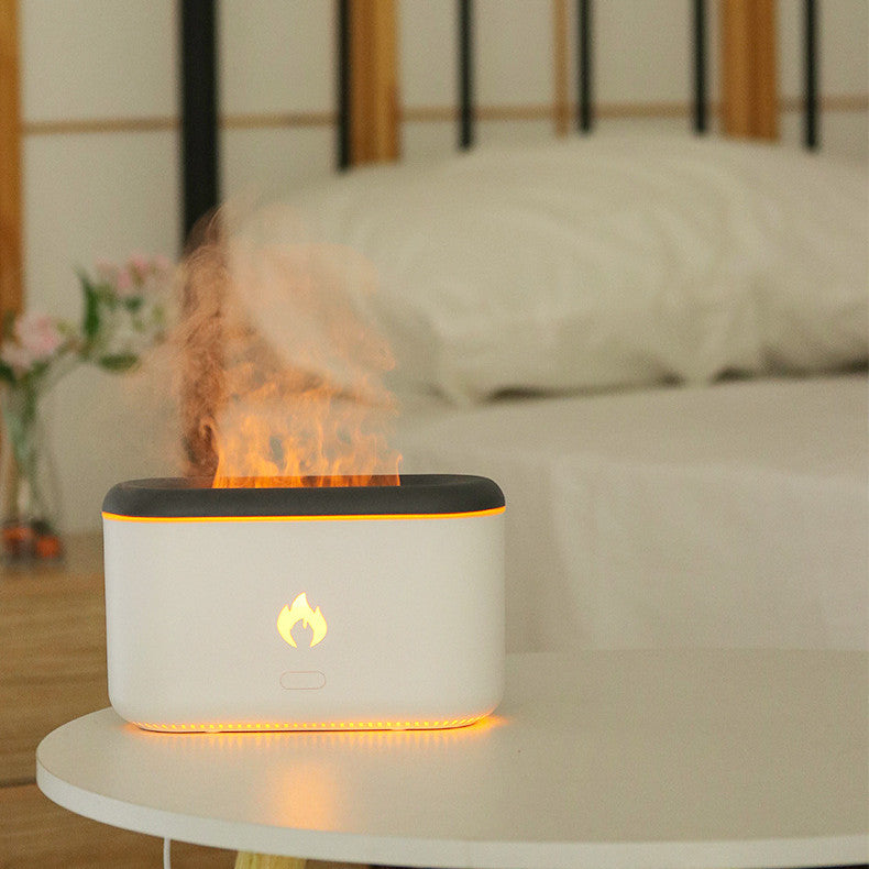 Home Ultrasonic Atmosphere Lamp Flame Aroma Diffuser Aesthetic Air Purifier