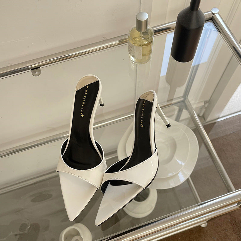 Trendy Backless High Heels | Versatile Dress & Casual Mules Simple Pointed Stiletto Heel High Heels