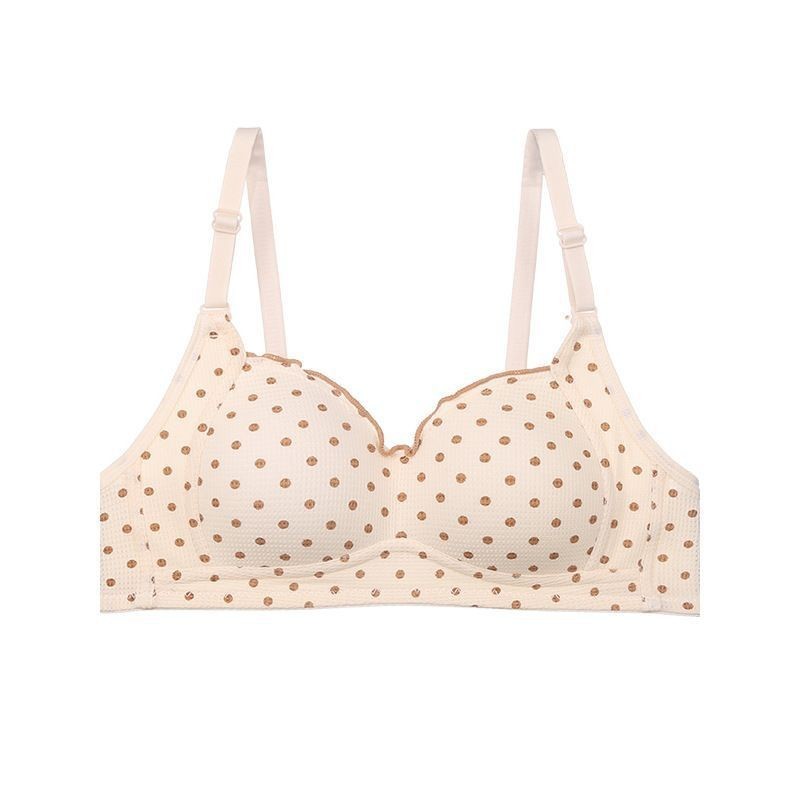 Soft Floral Lace Seamless Comfort Bra Anti-slip Bra No Steel Ring Gathering Bra