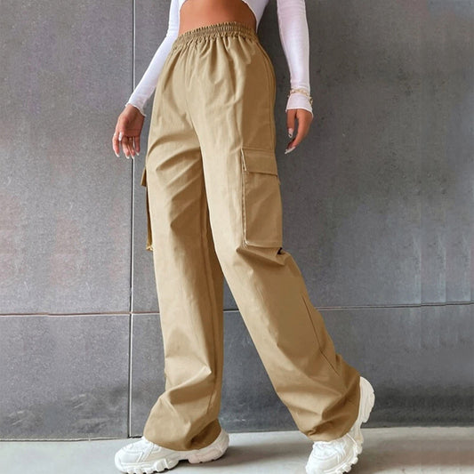 Urban Flex Cargo Pants – Bold Colors, Bigger Moves No Belt Pants High Waist Season Wide Leg Pants Straight Loose Temperament Commuter Pants