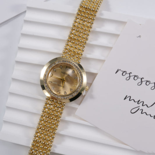 Steel Belt Quartz Sports Watch For Women's