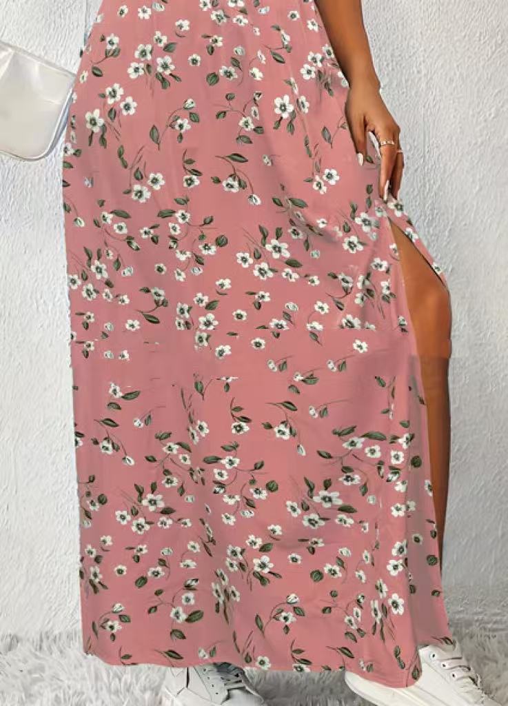 Fashionable With Side-slit Printed Skirt For Women's