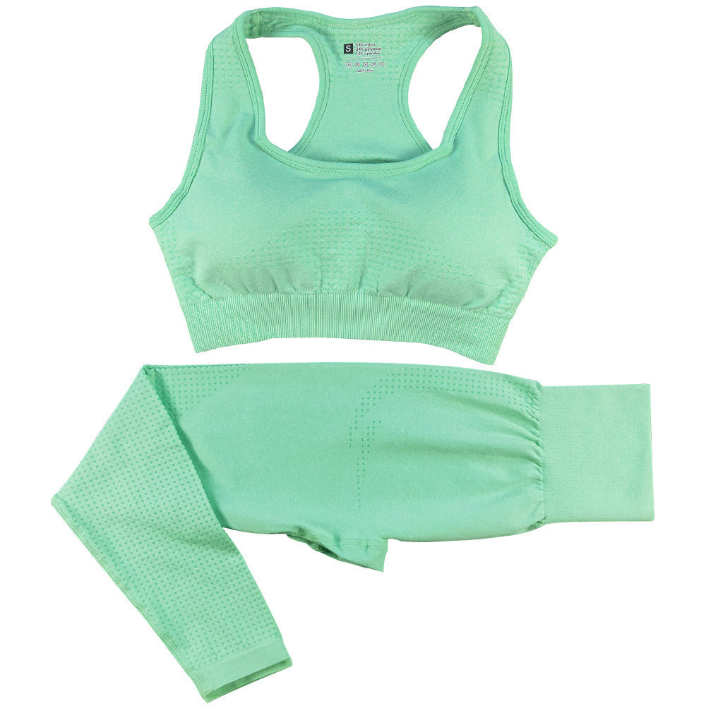 Seamless 2-Piece Workout Set – Sculpt, Support & Slay Tracksuit High Waist Leggings Workout Sportswear Gym Clothing Fitness Crop Top Sports Suits Gym Set