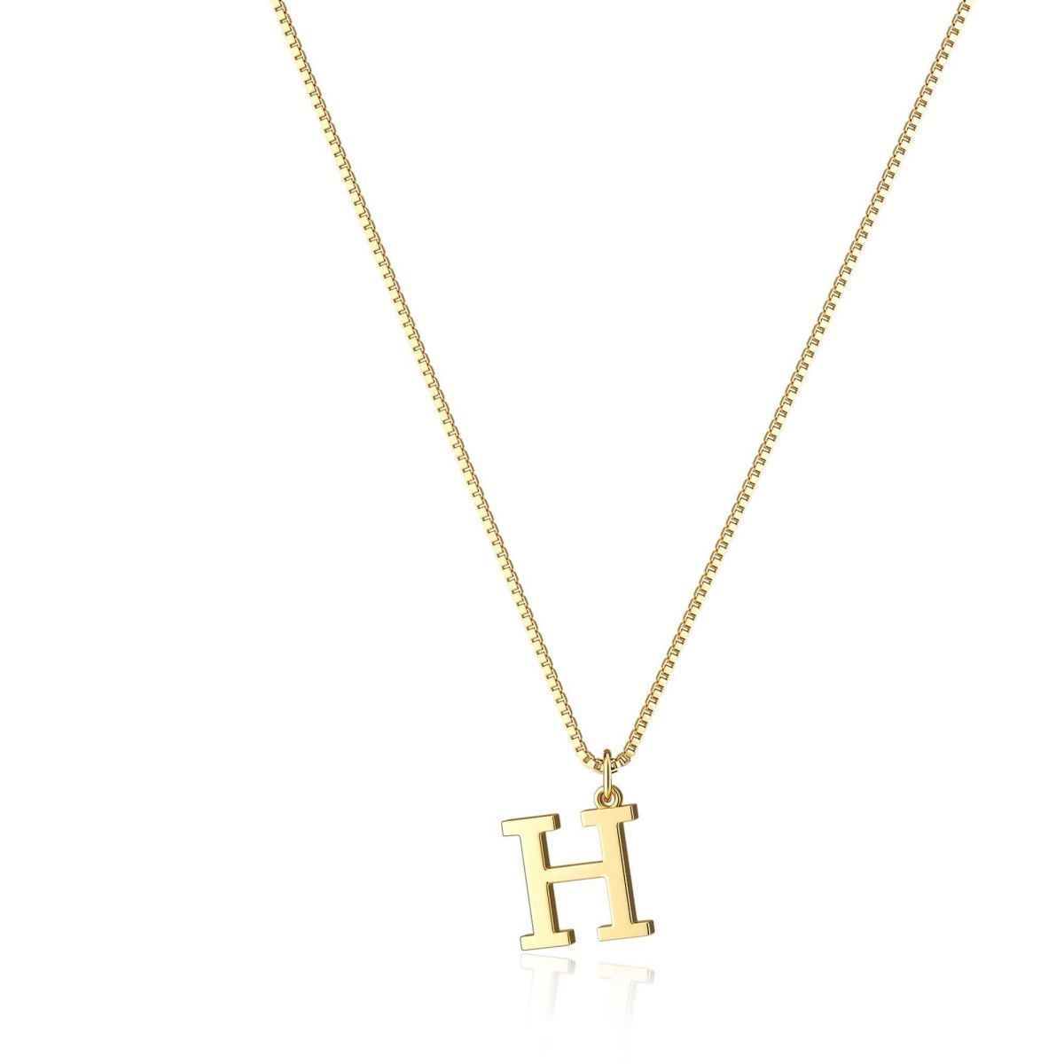 Elegant Gold Finish Monogram Necklace | Perfect Personalized Gift Copper-plated Gold Fashion Exquisite Personality All-matching