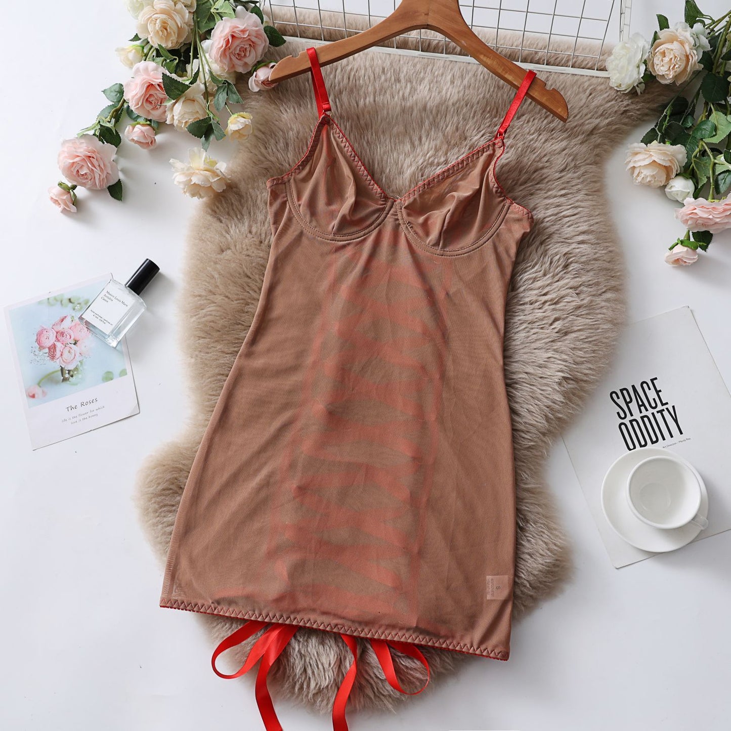 Sexy Transparent Lace Polyester Fiber Jumpsuit Lingerie