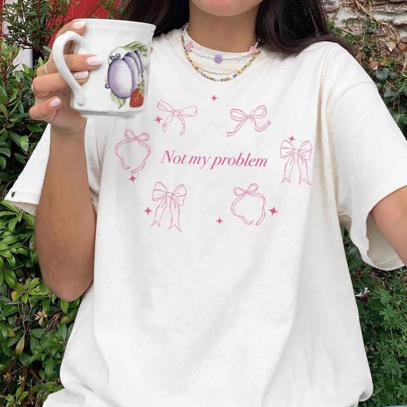 Ribbon Bow T-shirt For Women