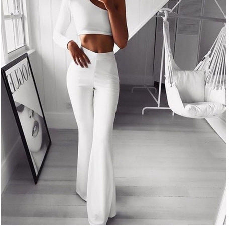 Slim big flared yoga pants wide-leg pants Sculpt Fit High-Waist Flare Pants – Bold Curves, Sleek Confidence