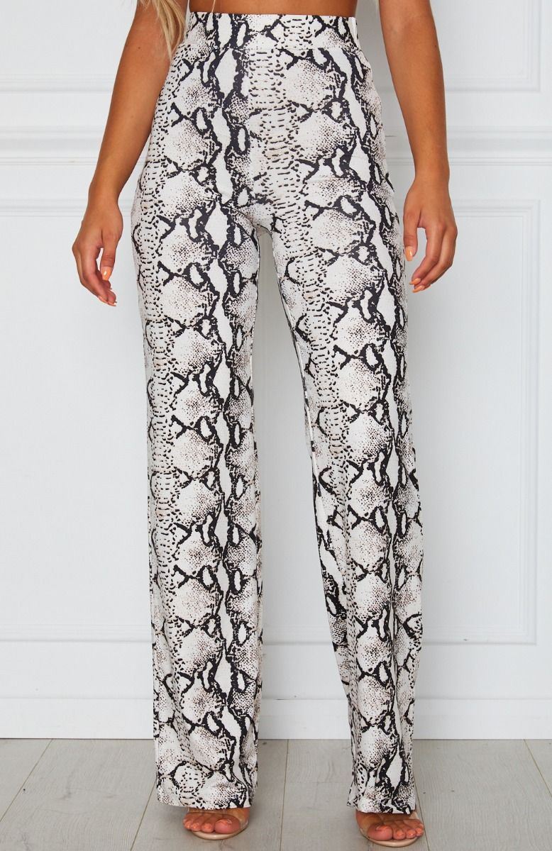 Viper Flare Pants – Snakeskin Stretch Statement Snake print pants