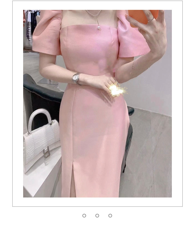 Imperial Light Mature Bubble Sleeve Dress