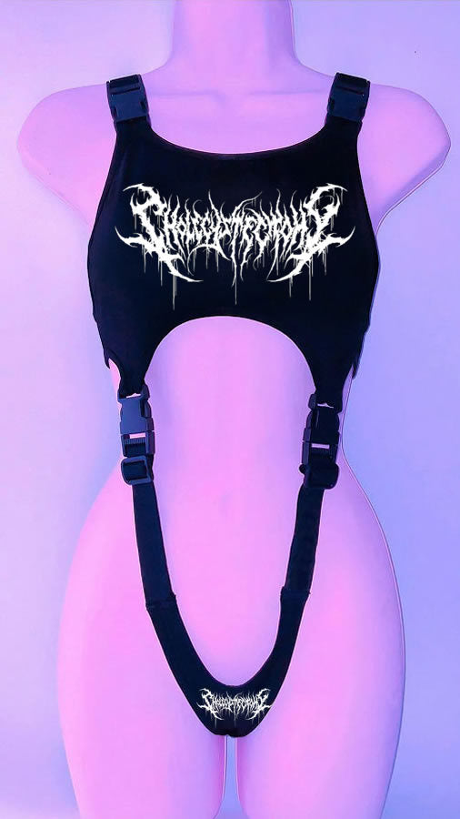 Sexy Goth Skinny Crop Y2k Short Vest