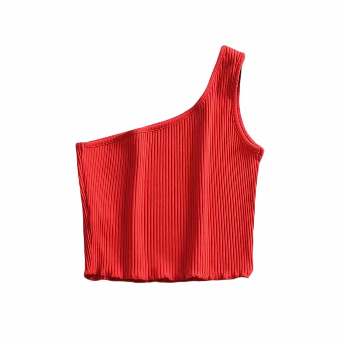 Women's tight-fitting vest with one-shoulder sling