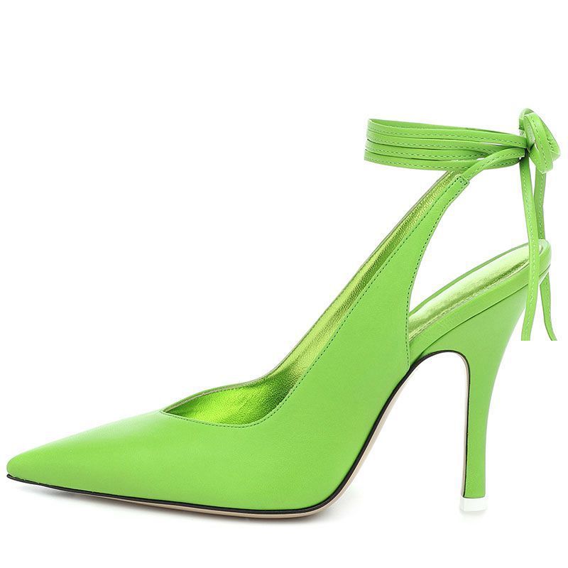 Colorful Satin high-heeled sandals