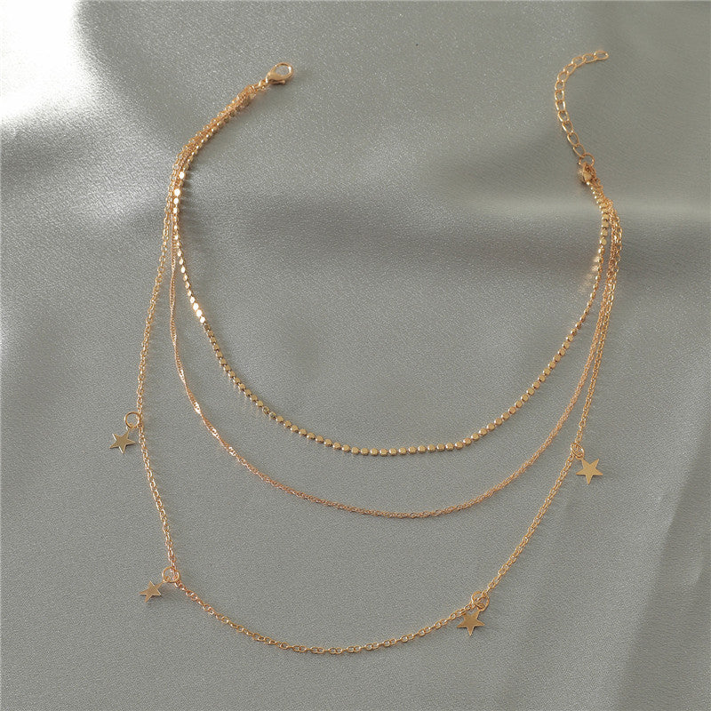 Vintage Metal Clavicle Chain Fashion Stacked Sweater Chain