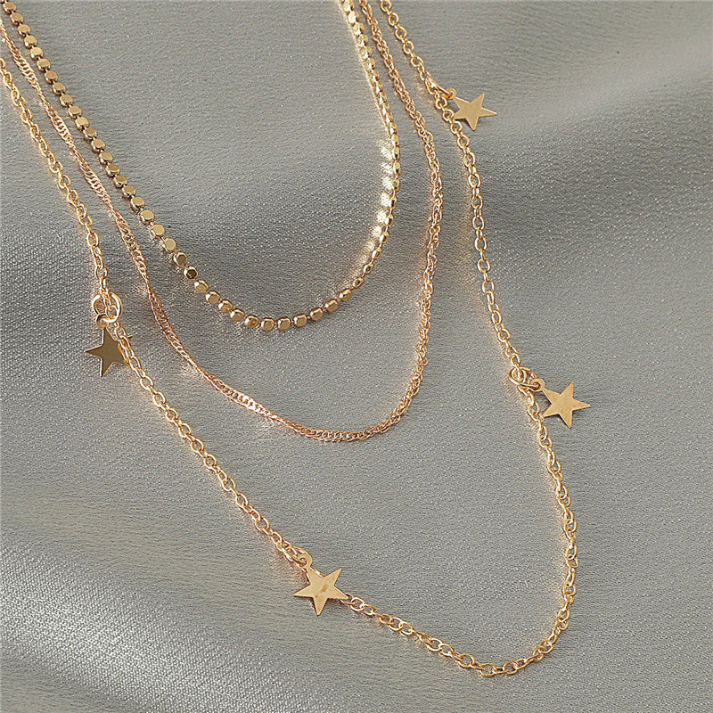 Vintage Metal Clavicle Chain Fashion Stacked Sweater Chain