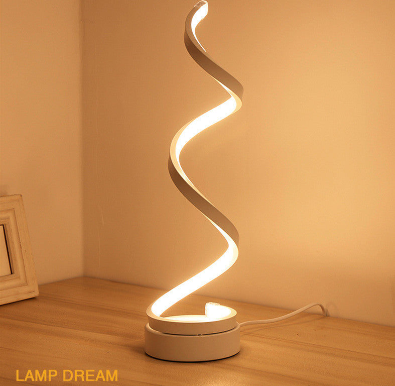 Modern Spiral LED Table Lamp, Dimmable Desk Light with Unique Design Table lamp