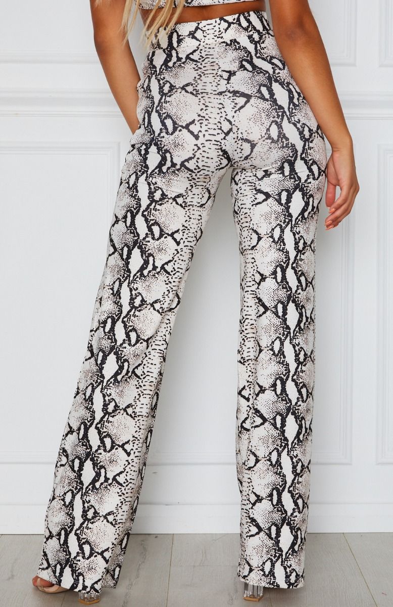 Viper Flare Pants – Snakeskin Stretch Statement Snake print pants