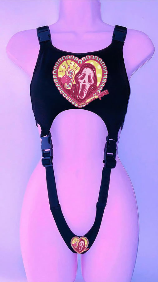 Sexy Goth Skinny Crop Y2k Short Vest