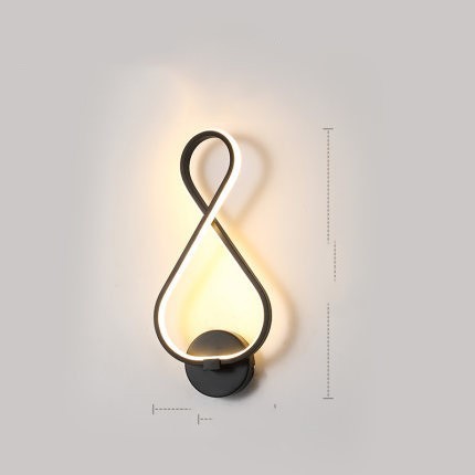 Rhythmic Wave LED Wall Light Minimalist Wall Accent Light Infinity Loop LED Wall Sconce