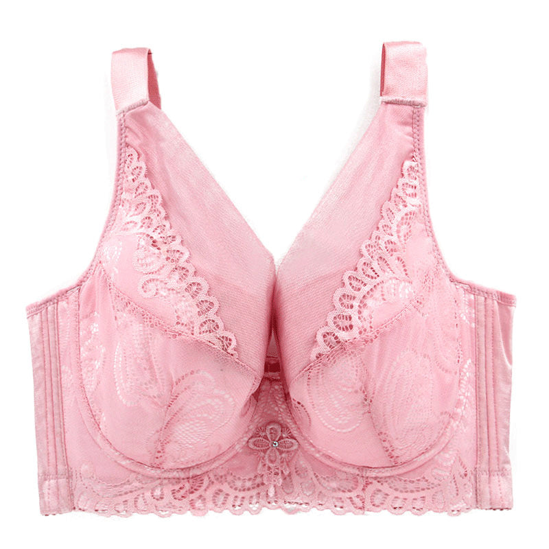 Comfortable Plus Size Bralette - Elegant Design Women Plus Size Bra Push Up Lace Vest