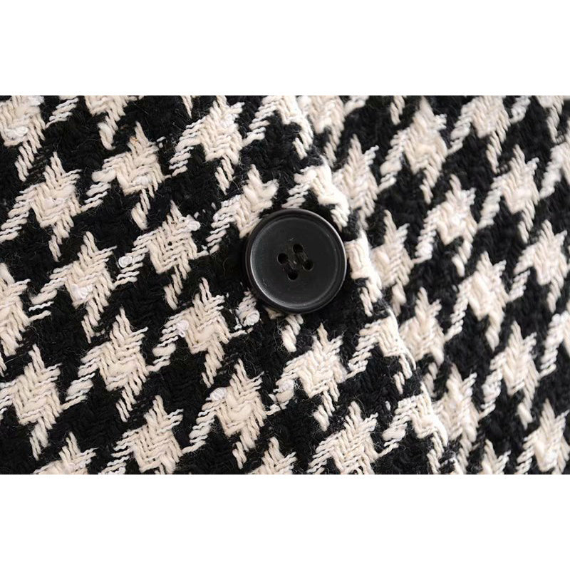 Houndstooth skirt and hip skirt