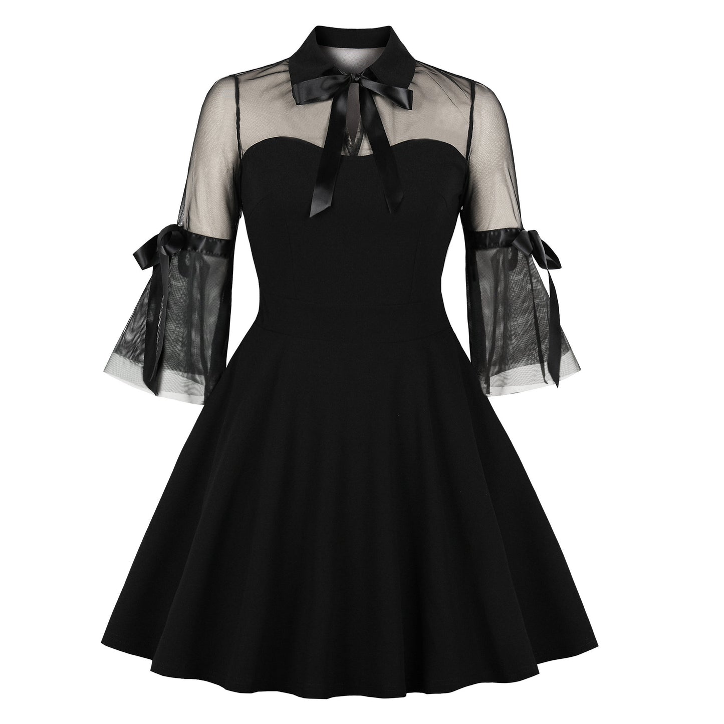 Sexy Mini Patchwork Retro Dress