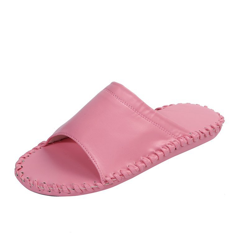 Cozy Pop Slides – Vibrant, Comfy & Ready to Lounge Women's Fashion Flat Hand-sewn Bottom Slippers