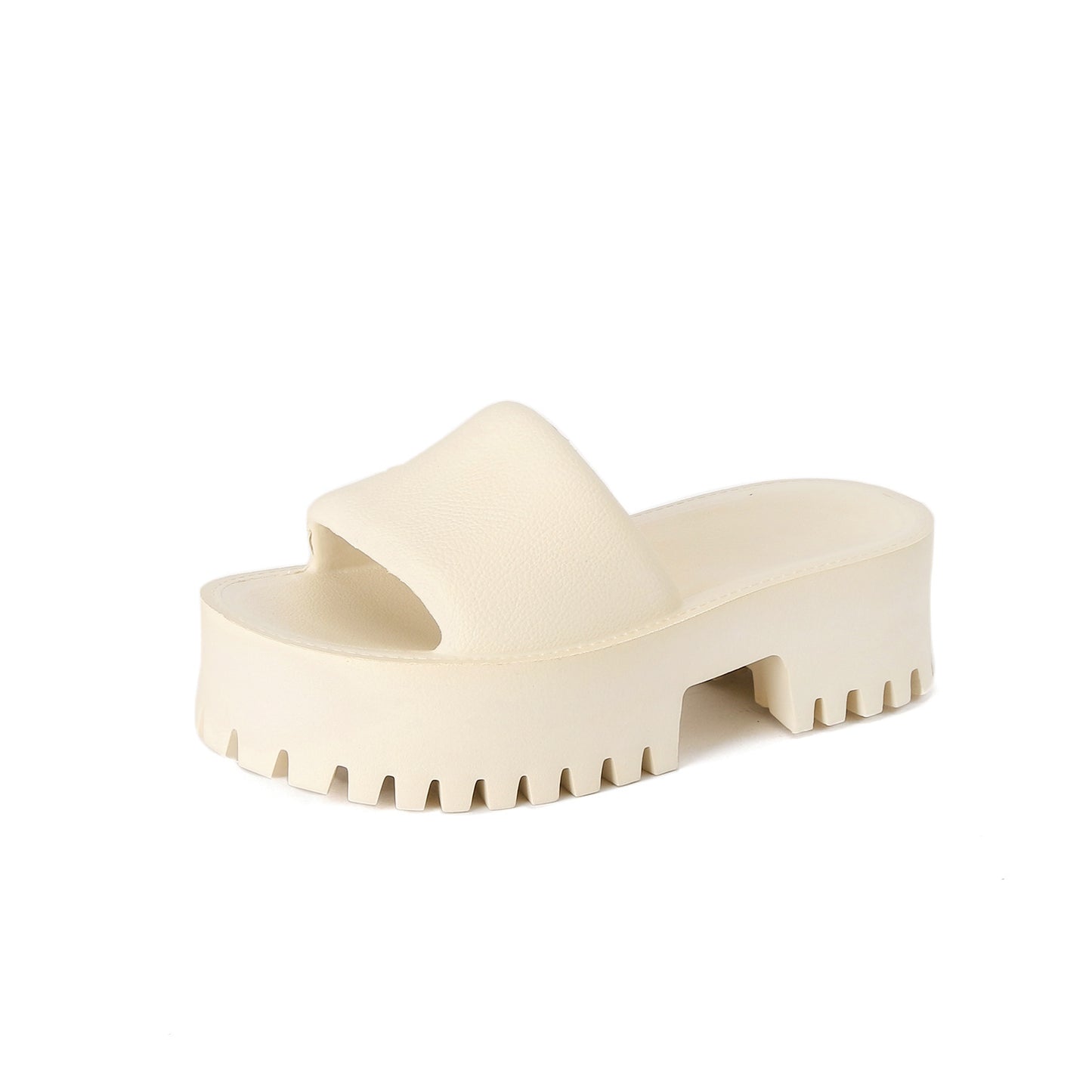 Trendy Chunky Platform Slide Sandals with Lug Sole Women's Platform High Heel Fashion EVA Slippers