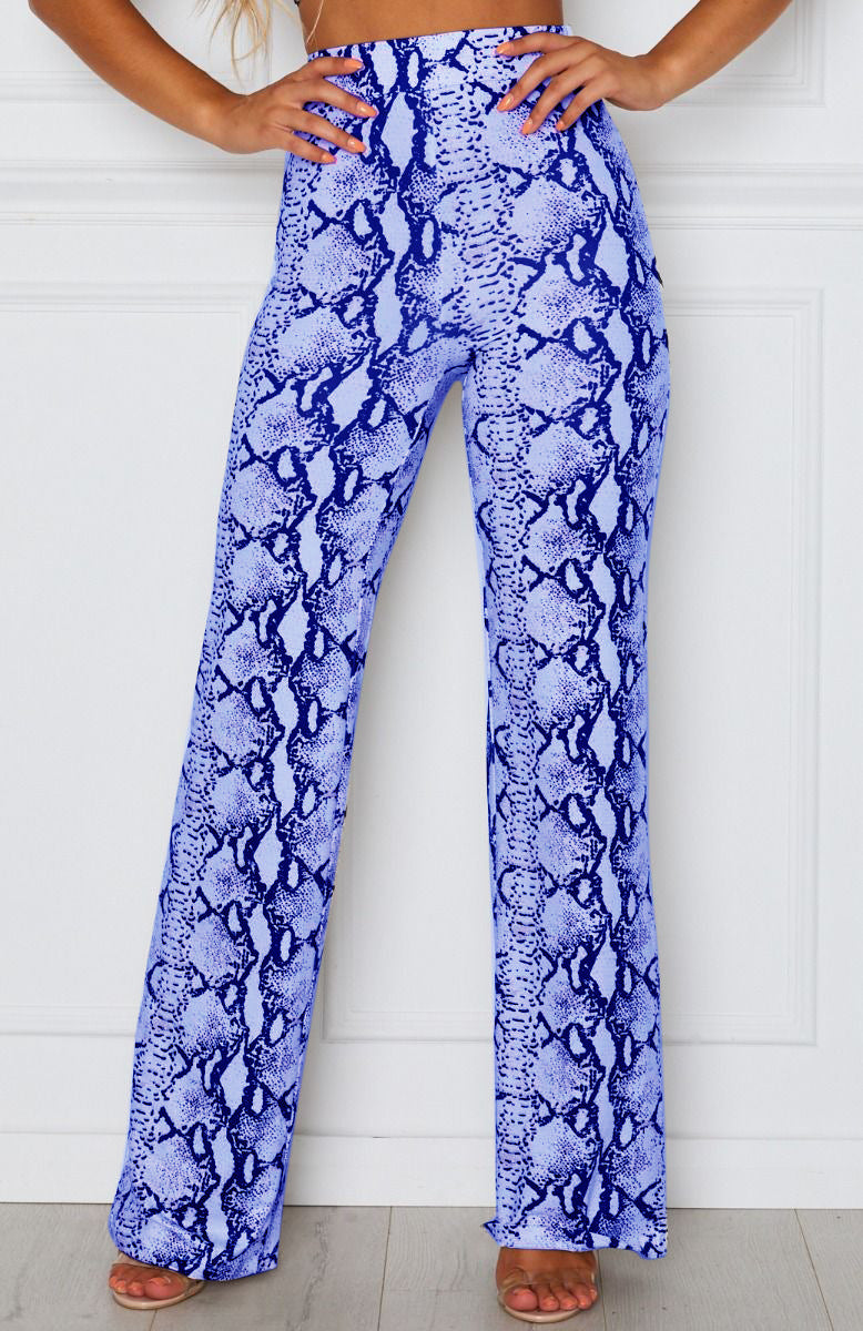 Viper Flare Pants – Snakeskin Stretch Statement Snake print pants