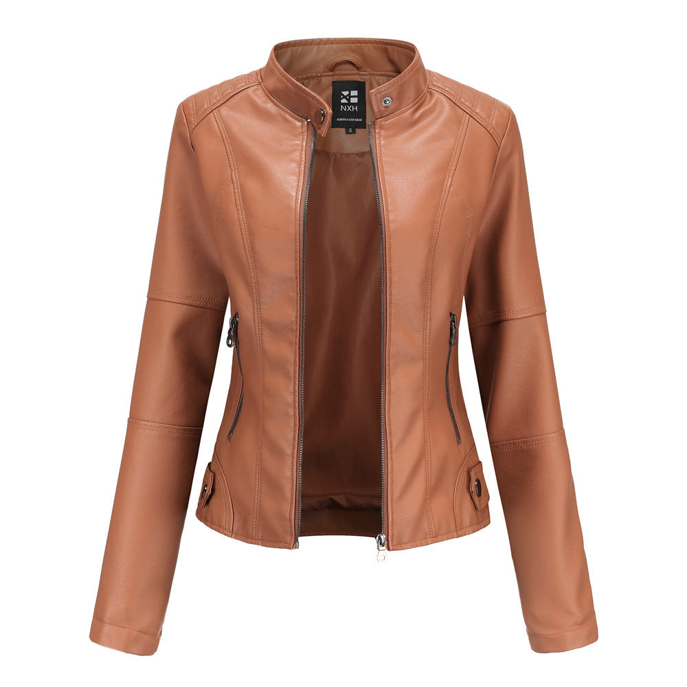 European And American Women's Leather Jackets For Women's