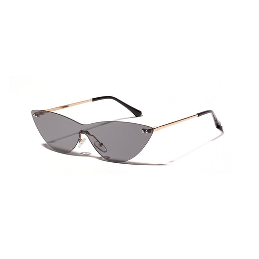 Trendy Rimless Cat Eye Sunglasses