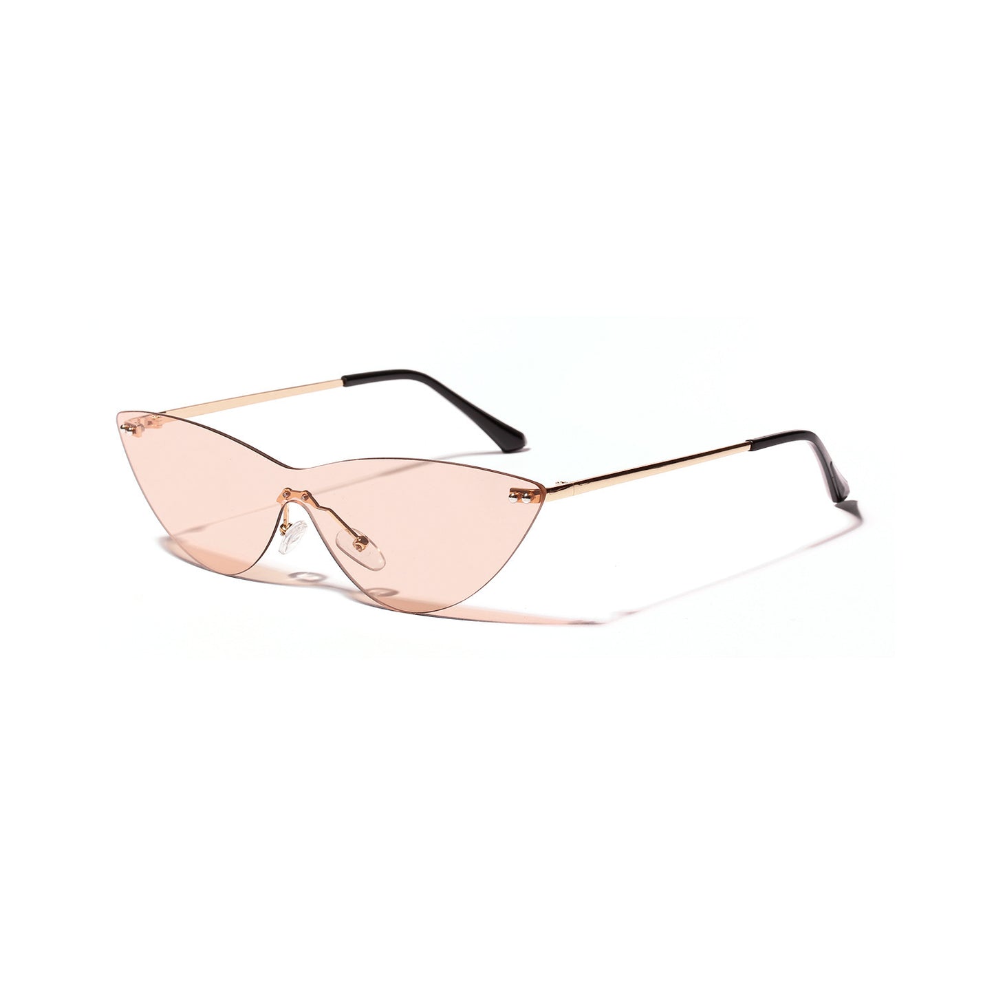 Trendy Rimless Cat Eye Sunglasses