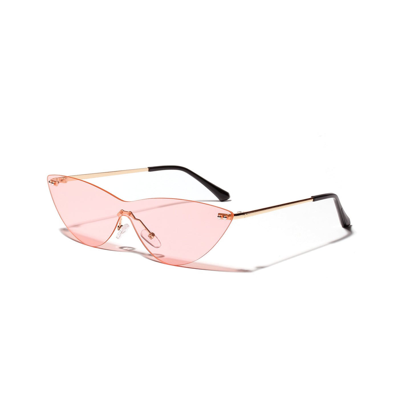 Trendy Rimless Cat Eye Sunglasses