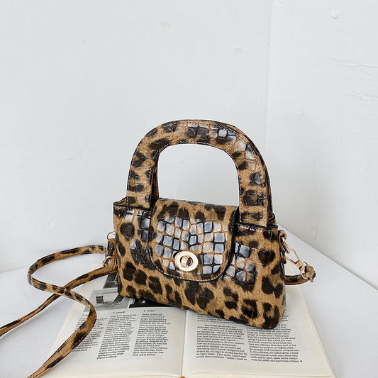 Trendy Mini Croc-Embossed Handbags – Animal Print & Color Block Shoulder Bags for Women Trend Korean Casual Single Shoulder Bag Messenger Decorative Bags