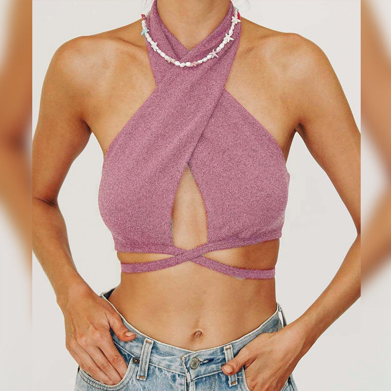 Y2k Corset Camisole Cropped Bustier Top Fashion Solid Vest