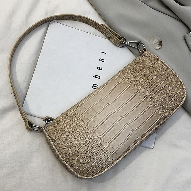 Small Black Bag Texture Shoulder Bag Simple Handbag