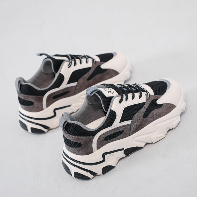 Dynamic Duo Sneakers – Trendy Vibes, Ultimate Cushion Spring And Summer New Running Breathable Mesh Casual Sports Daddy Shoes