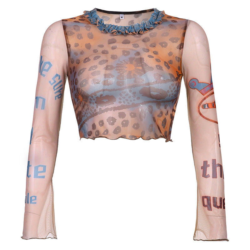 Contrasting Sexy Crop Top T-Shirt For Women's