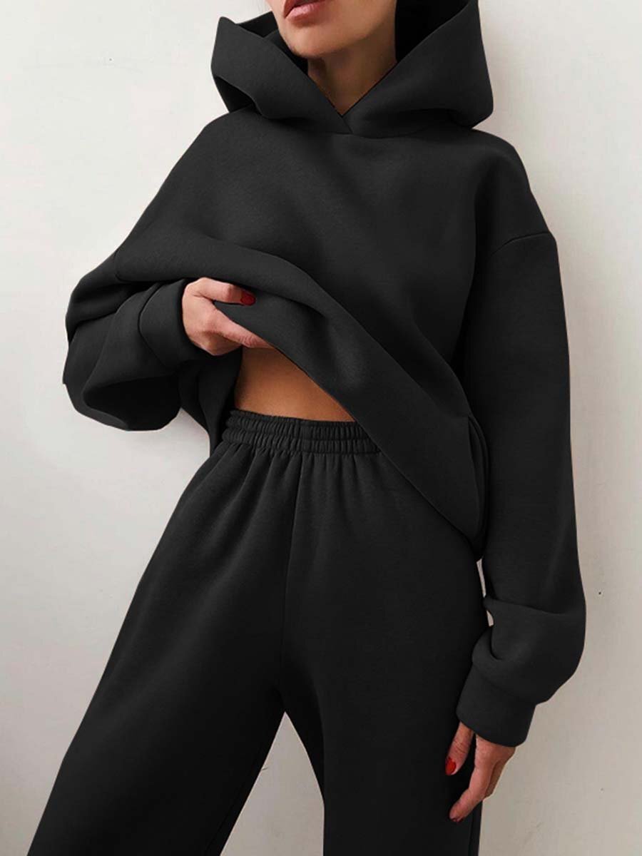 Oversized Hoodie & Jogger Set – Unisex Two-Piece Tracksuit in Multiple Colors Casual Hooded Sweater Two-piece Suit Clothes Hoodie Tracksuit