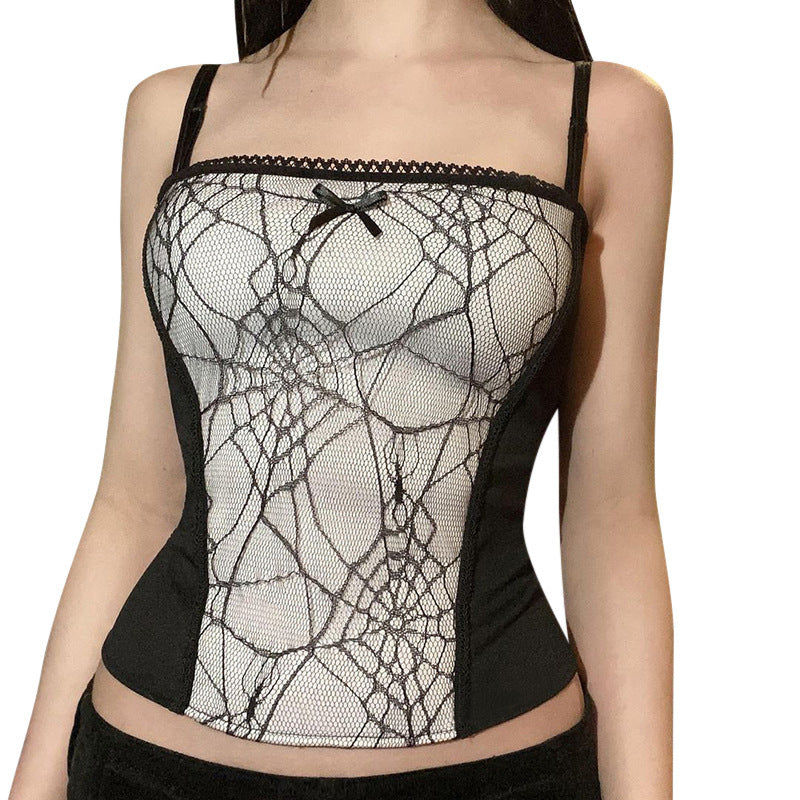 Spider webTank Tops Kawaii Tank Tops Gothic Tank Tops Punk Tank Tops Dark Tops Street Tank Tops aesthetic Tank Tops y2k Tops