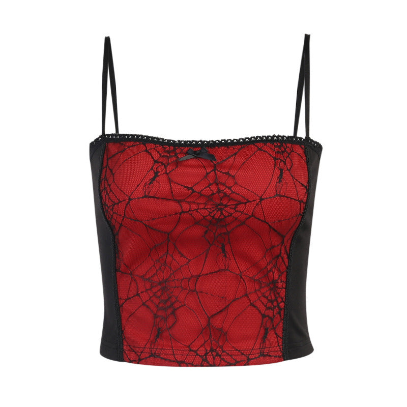 Spider webTank Tops Kawaii Tank Tops Gothic Tank Tops Punk Tank Tops Dark Tops Street Tank Tops aesthetic Tank Tops y2k Tops