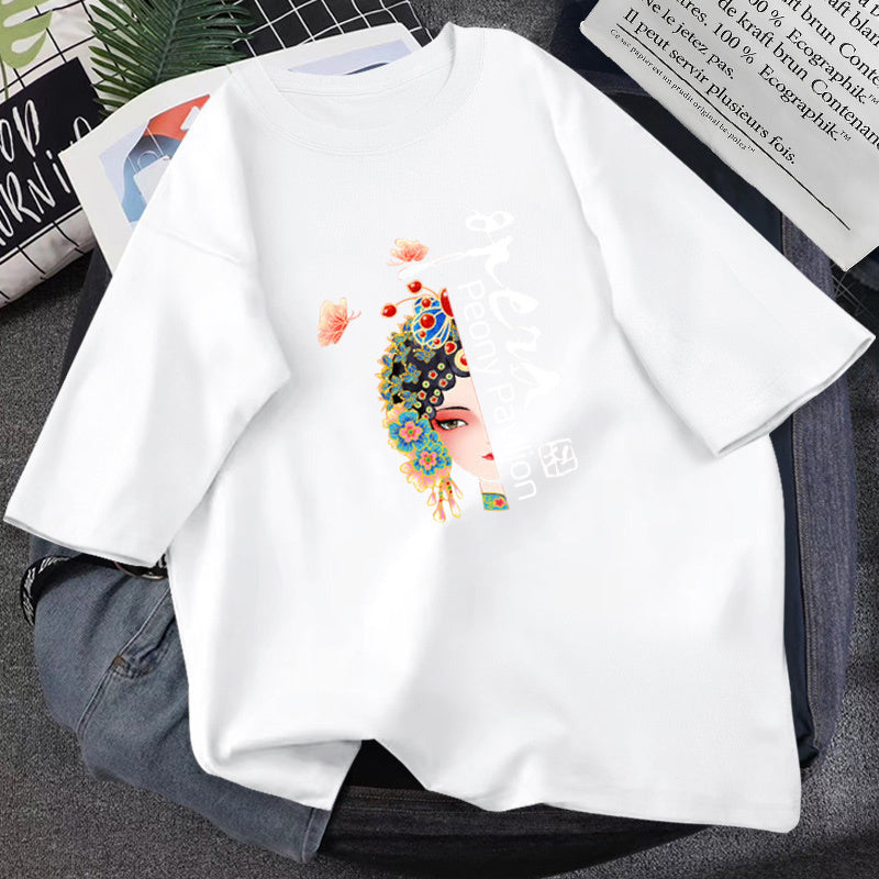 Trendy Graphic Tees – Cute Witch, Art, and Korean Style T-Shirts for Women & Teens Summer T-shirt Women Loose Korean Style Purple Top